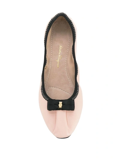 Shop Ferragamo My Joy Ballerina Shoes In Pink