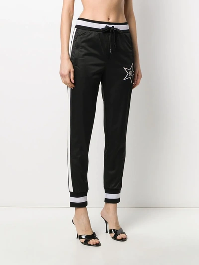 Shop Dolce & Gabbana Dg Star Track Pants In Black