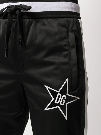 Shop Dolce & Gabbana Dg Star Track Pants In Black