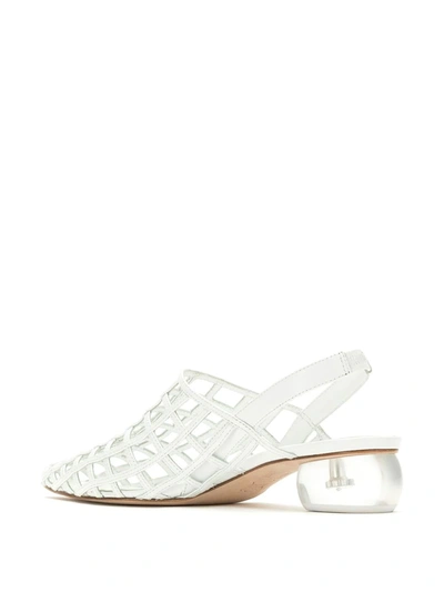 Shop Studio Chofakian Pointed Toe Sandals In White