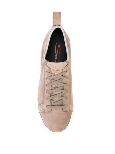 Shop Santoni Classic Low-top Sneakers In Grey