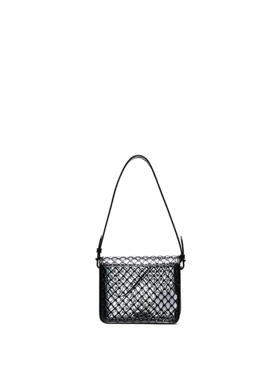 Shop Off-white Pvc Net Shoulder Bag In 1000 Black