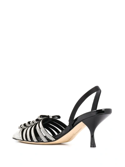 Shop Marco De Vincenzo Embellished Slingback Pumps In Black