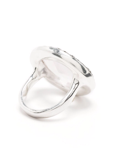 Shop Rosa Maria Crystal-embellished Ring In 银色