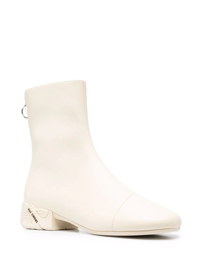Raf Simons Solaris Zipped Ankle Boots In Nude