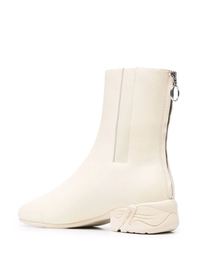 Raf Simons Solaris Zipped Ankle Boots In Nude