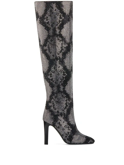 Shop Giuseppe Zanotti Hattie Lux 105 Knee-high Boots In Black