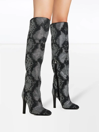 Shop Giuseppe Zanotti Hattie Lux 105 Knee-high Boots In Black