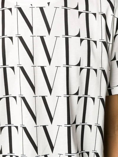 Shop Valentino Vltn Print T-shirt In White