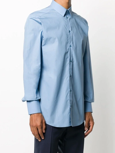 Shop Dolce & Gabbana Long-sleeve Buttoned Shirt In Blue