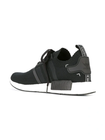 Shop Adidas Originals Nmd_r1 Primeknit Sneakers In Black