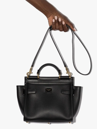 Shop Dolce & Gabbana Small Sicily 62 Shoulder Bag In Black