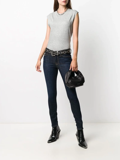 Shop Frame Queens Way Skinny Jeans In Blue