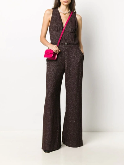Pre-owned Chanel 2008 Metallic Threading Jumpsuit In Red
