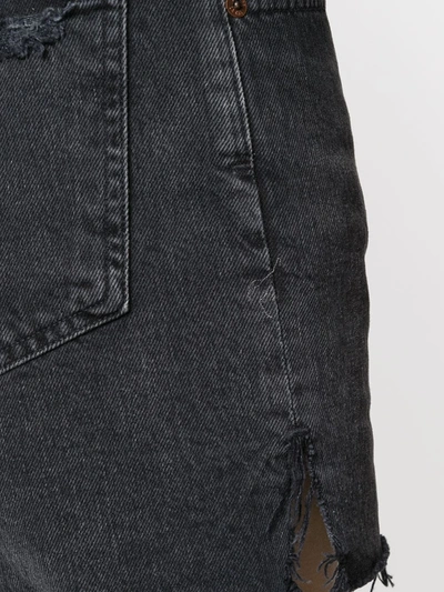 Agolde Dee Super High Rise Shorts Exhibit 26 In Black