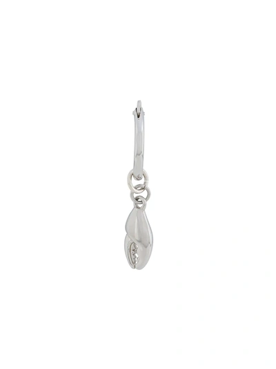 Shop True Rocks Crab Claw Single Earring In Silver