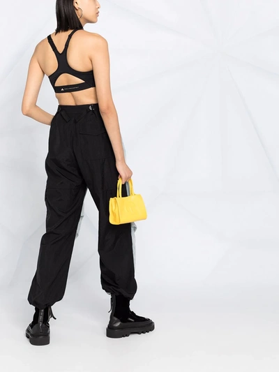 Adidas By Stella Mccartney Truepurpose Cutout Perforated Recycled Stretch Sports Bra In Black
