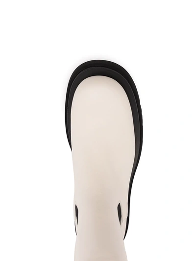 Shop Bottega Veneta Lug Chunky Sole Boots In White