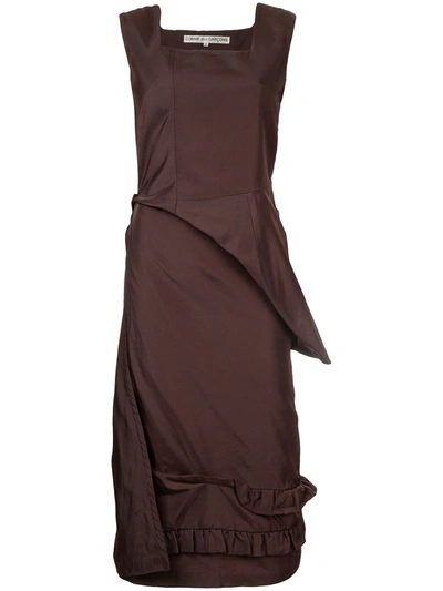 Pre-owned Comme Des Garçons Asymmetrical Dress In Brown