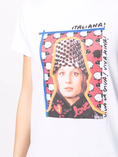 Shop Alessandro Enriquez Italiana Graphic-print T-shirt In 白色