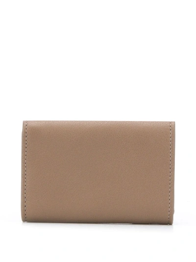 Shop Balenciaga Mini Paper Wallet In Brown