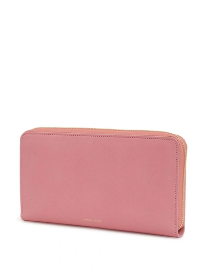 Shop Mansur Gavriel Zip Continental Wallet In Pink