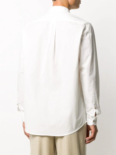 Shop Nanushka Kale Long-sleeved Shirt In White