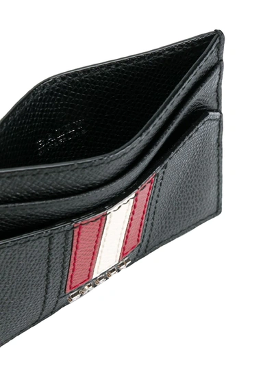 Shop Bally Signature Stripe Cardholder In Black