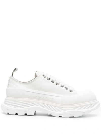Shop Alexander Mcqueen Platform Lace-up Sneakers In White