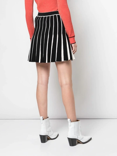 Off-white Contrasting Pleated Skirt In Black