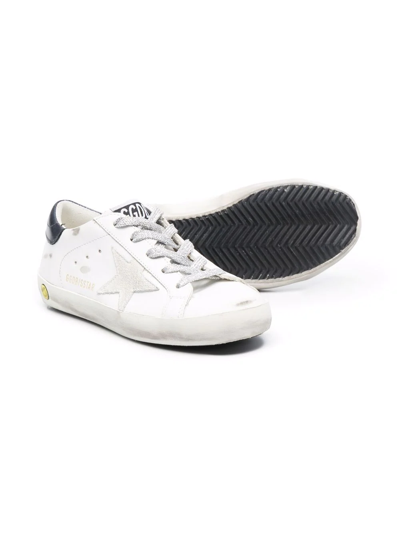 Shop Golden Goose Superstar Low-top Leather Sneakers In White