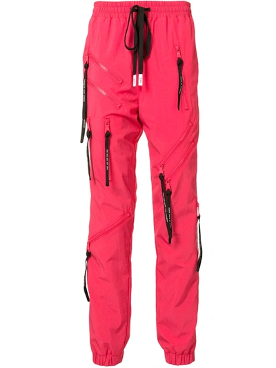 Shop Haculla Multi-zip Track Trousers In Pink