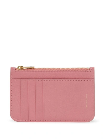Shop Mansur Gavriel Leather Cardholder Wallet In Pink