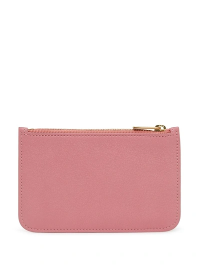 Shop Mansur Gavriel Leather Cardholder Wallet In Pink