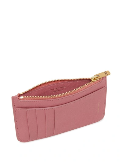 Shop Mansur Gavriel Leather Cardholder Wallet In Pink