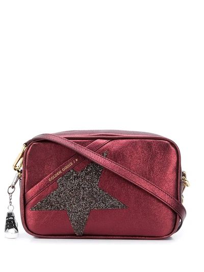 Shop Golden Goose Star Crystal-embellished Crossbody Bag In Pink