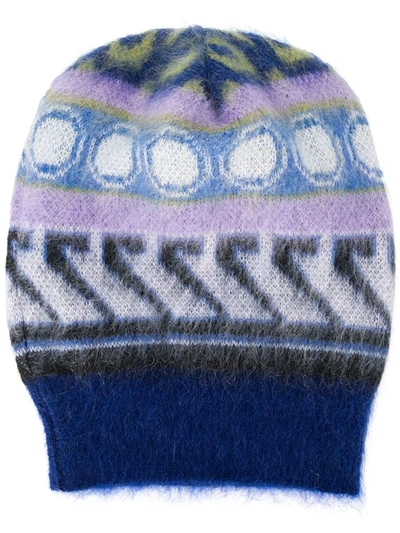 Shop La Doublej Embroidered Beanie In Ittica Blu