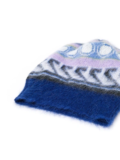 Shop La Doublej Embroidered Beanie In Ittica Blu