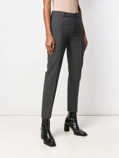 Shop Rick Owens Slim Fit Tailored Trousers In Grey