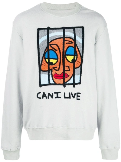 Shop Haculla Can I Live Sweatshirt In Grey