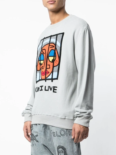 Haculla Can I Live Sweatshirt In Grey