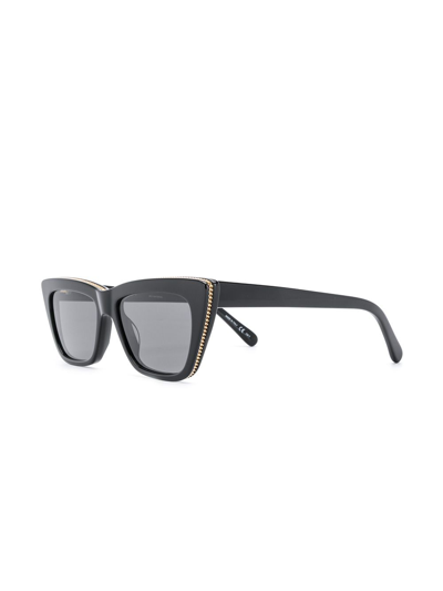 Shop Stella Mccartney Falabella Sunglasses In Black