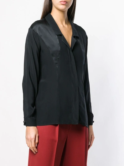 Pre-owned Fendi 1970s Panelled Shirt In Black