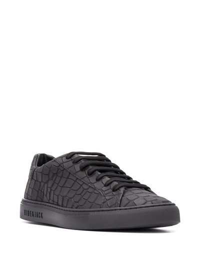 Shop Hide & Jack Essence Embossed Low-top Sneakers In Black