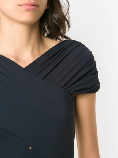 Shop Amir Slama Open Back Body Blouse In Black