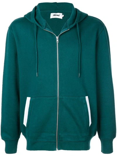 Shop Palace Lique Zipped Hoodie In Green