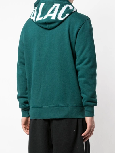 Shop Palace Lique Zipped Hoodie In Green