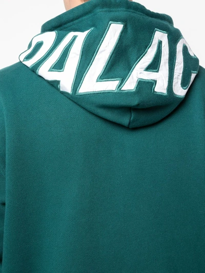 Shop Palace Lique Zipped Hoodie In Green