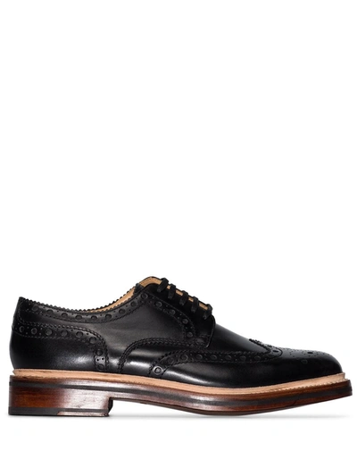 Shop Grenson Archie Leather Brogues In Black