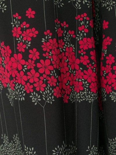 RED VALENTINO 花卉喇叭裤 - 黑色